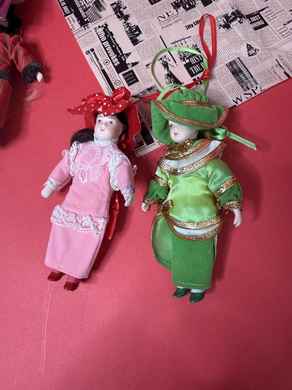 Vintage Doll Ornament Set – 11 Piece Hanging Figurine Collection (5” & 8”)